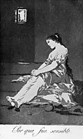 Because she was susceptible, 1799, goya