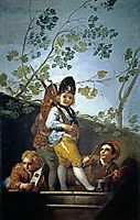 Boys playing soldiers, 1779, goya