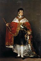 King Ferdinand VII with Royal Coat, 1814, goya