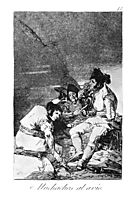 Lads getting on with the job, 1799, goya