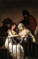 Majas on the balcony, 1800-14, goya