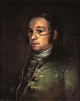 Self portrait with spectacles, c.1801, goya