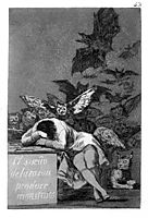 The sleep of reason produces monsters, 1799, goya