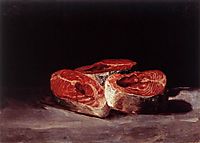 Still life with three Salmon Steaks, 1808-12, goya