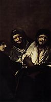 Two women and a man, 1820-21, goya