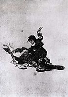 Woman Hitting Another Woman with a Shoe, goya