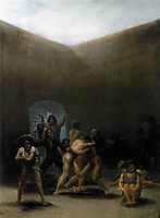 Yard of a madhouse, 1794, goya
