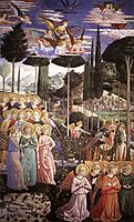 Angels Worshipping (detail), 1461, gozzoli
