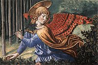 Angels Worshipping (detail), 1461, gozzoli