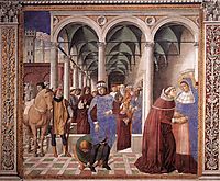 Arrival of St. Augustine in Milan, 1465, gozzoli