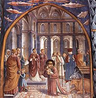 Establishment of the Manger at Greccio, 1452, gozzoli