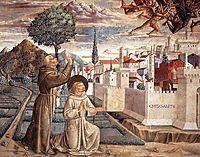 The Expulsion of the Devils from Arezzo, 1452, gozzoli