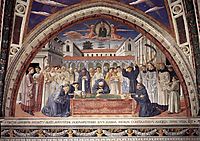 Funeral of St. Augustine, 1465, gozzoli