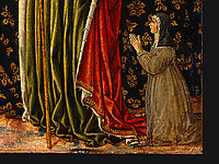 Saint Ursula with Angels and Donor (detail), 1455, gozzoli