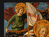 Saint Ursula with Angels and Donor (detail), 1455, gozzoli