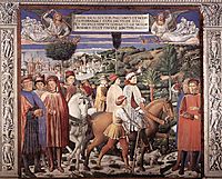 St. Augustine Departing for Milan, 1465, gozzoli