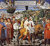 St. Augustine Departing for Milan, 1465, gozzoli
