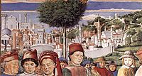 St. Augustine Departing for Milan (detail), 1465, gozzoli