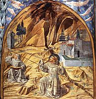 Stigmatization of St. Francis, 1452, gozzoli
