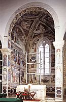 View of the Apsidal Chapel of Sant-Agostino. Cycle of St. Augustine, 1465, gozzoli