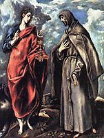St. John the Evangelist and St. Francis, c.1608, greco