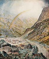 A Mountain Road, Flood Time, 1868, grimshaw