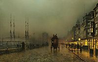 Saturday night, on the clyde at Glasgow, grimshaw