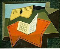 Guitar and Music Paper, 1927, gris