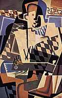 Harlequin with a Guitar, gris