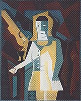 Pierrot with Guitar, 1919, gris