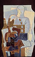 Pierrot with Guitar, 1922, gris