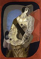 Pierrot with Guitar, 1925, gris