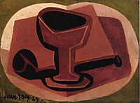 Pipe and Glass, 1923, gris