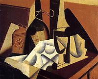 Still Life with White Tablecloth, 1916, gris