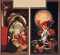 Annunciation and Resurrection, c.1515, grunewald