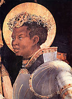 St. Maurice (detail from The Meeting of St. Erasmus and St. Maurice), c.1524, grunewald