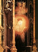 The Virgin Illuminated (detail from the Concert of Angels from the Isenheim Altarpiece), c.1516, grunewald