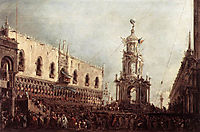 Carnival Thursday on the Piazzetta, 1770, guardi