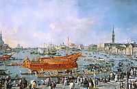 Departure of the Bucentaur Towards the Venice Lido on Ascension Day, 1770, guardi