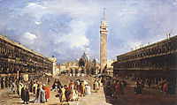 The Piazza San Marco towards the Basilica, 1765, guardi
