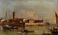 View of the Island of San Michele near Murano, Venice, guardi