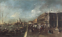 View of the Molo towards the Santa Maria della Salute, 1780, guardi