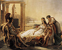 Aeneas tells Dido the misfortunes of the Trojan city, 1815, guerin