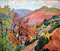 Mountain Landscape - Pontgibaud, village in Peschadoire, c.1895, guillaumin