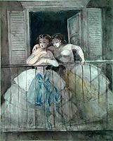Girls on the Balcony, 1860, guys