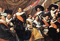 Banquet of the Officers of the St. George Civic Guard Company (detail), c.1627, hals