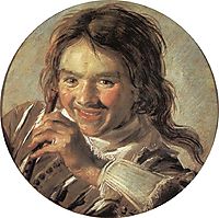 Boy holding a Flute (Hearing), 1628, hals