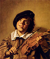 Boy Playing A Violin, hals
