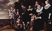 Family Group in a Landscape , c.1650, hals