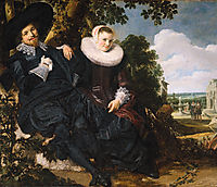 Marriage Portrait of Isaac Massa and Beatrix van der Laen, hals